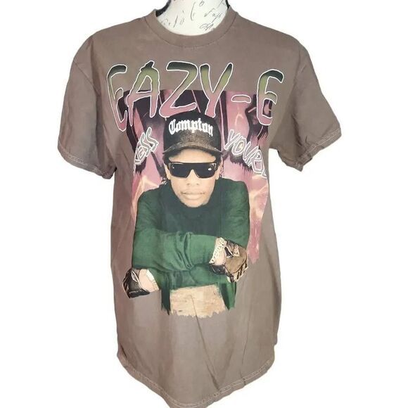 Eazy-E Unisex Size Medium Brown Express Yourself Short Sleeve T-shirt - Picture 1 of 6